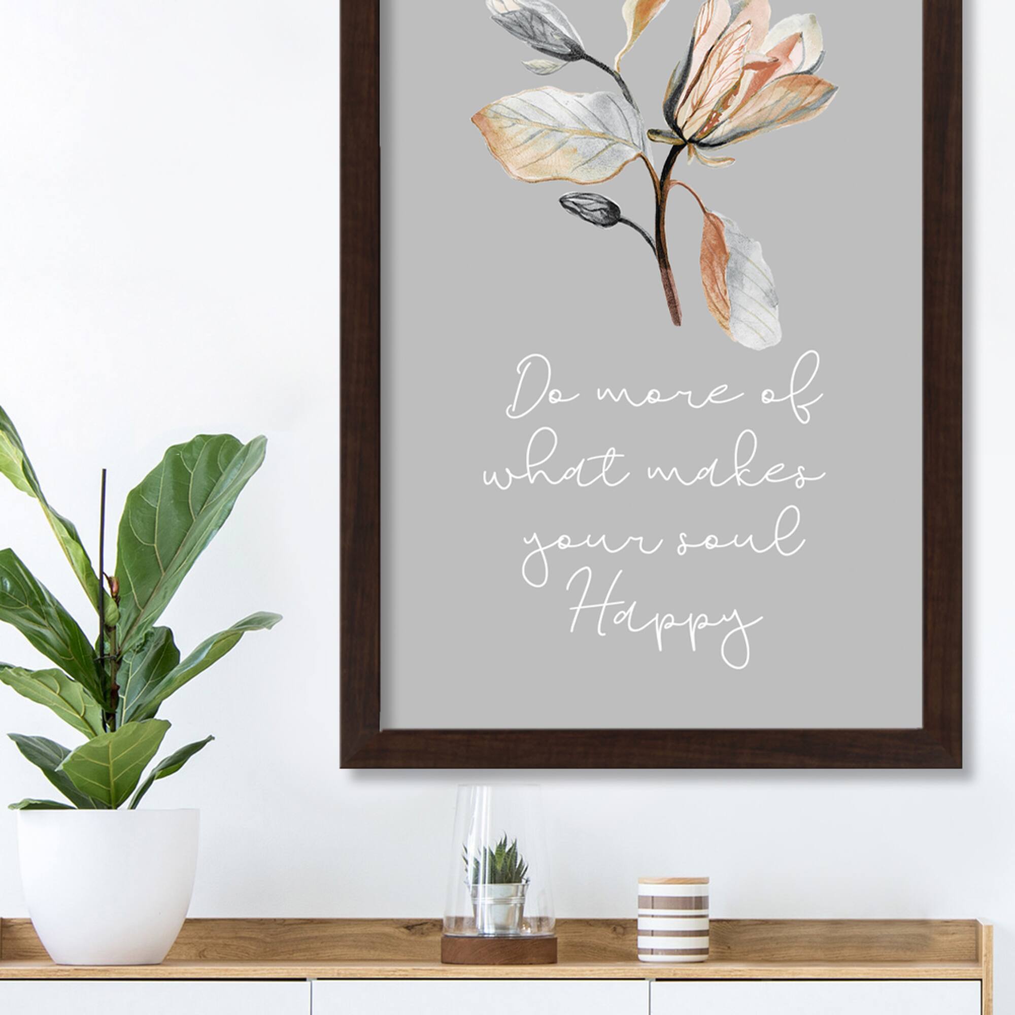 Makes Your Soul Happy Fall Print in Black Frame